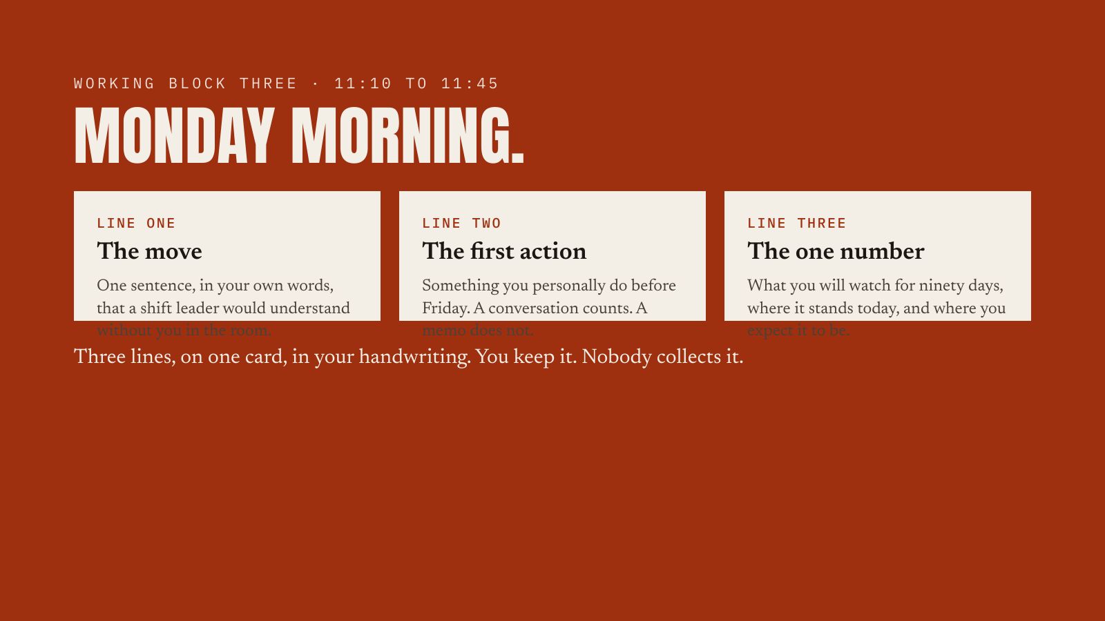 Monday morning